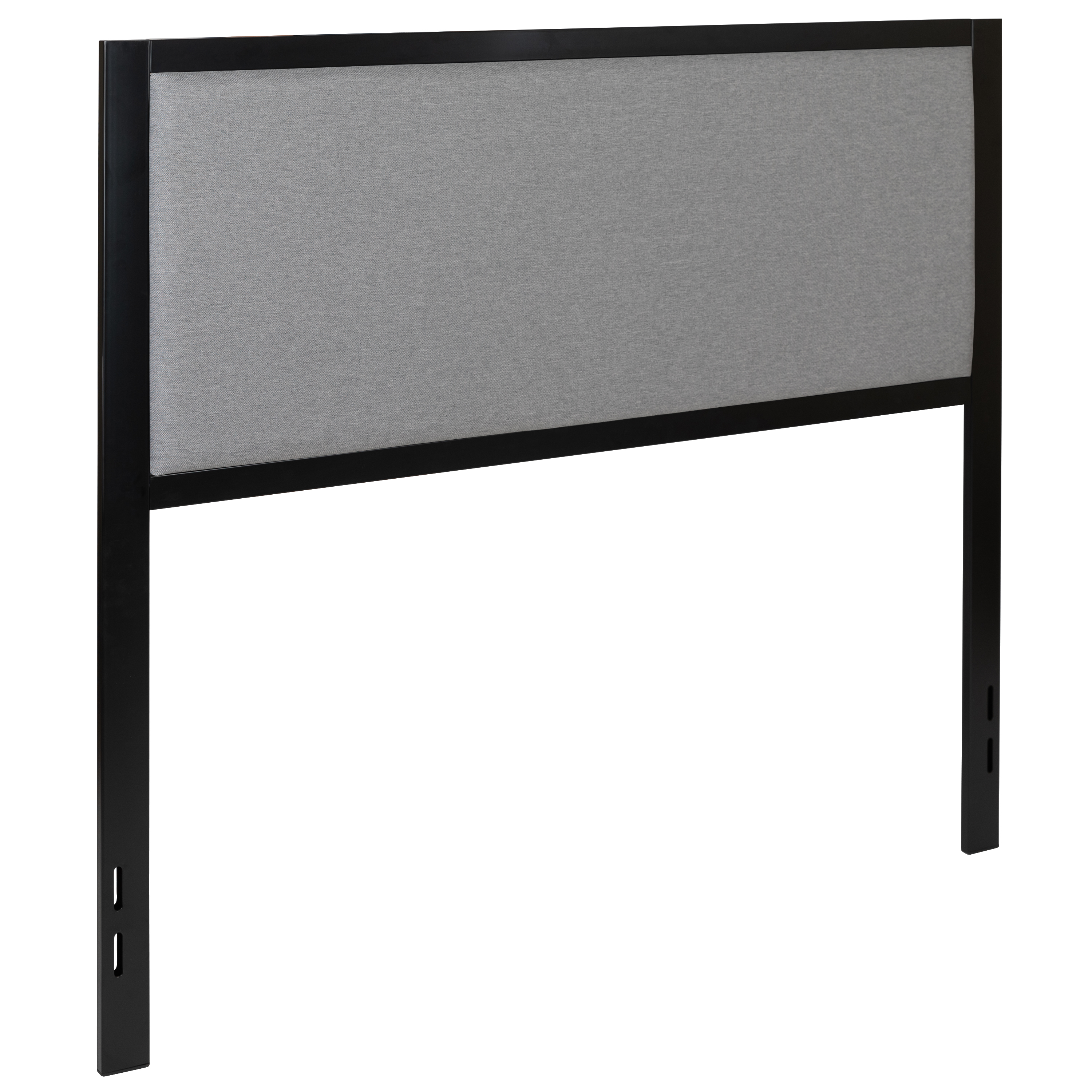 Flash Furniture HG-HB1717-F-LG-GG Metal Upholstered Full Size Headboard, Light Gray Fabric