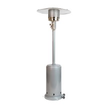 Flash Furniture NAN-HSS-AGH-SL-GG 7.5 Ft. Silver Stainless Steel 40,000 BTU Propane Heater with Wheels