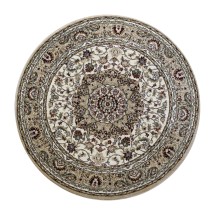 Flash Furniture NR-RG281-55-IV-GG Mersin Persian Style 5&quot; x 5&quot; Ivory Round Area Rug-Olefin Rug with Jute Backing