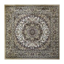 Flash Furniture NR-RGB401-77-IV-GG Mersin Persian Style 7&quot; x 7&quot; Ivory Square Area Rug-Olefin Rug with Jute Backing