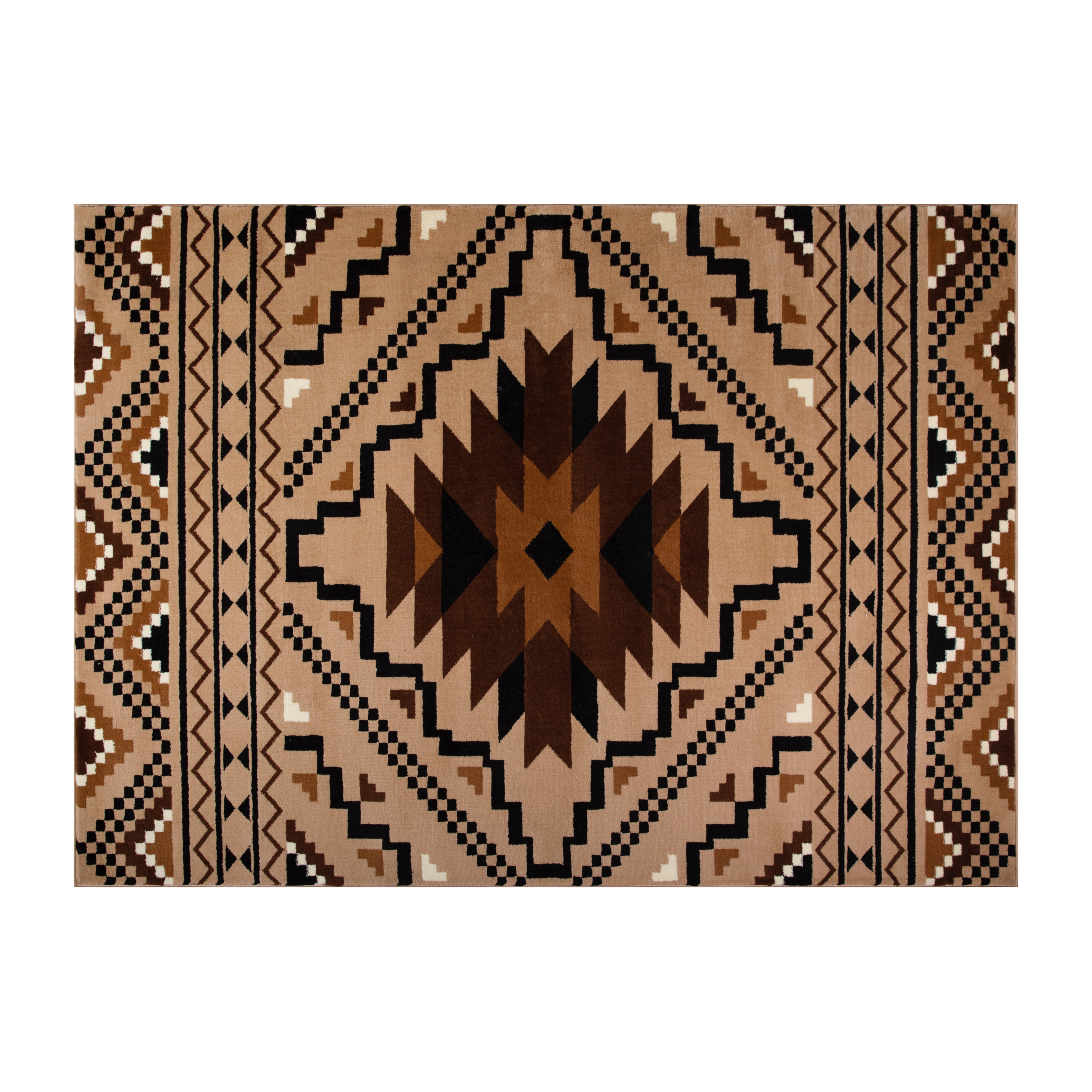 Flash Furniture OK-BEI-7147A-HARDAL-57-BR-GG Marana Southwestern 5' x 7' Brown Area Rug