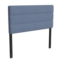 Flash Furniture TW-3WLHB21-BL-F-GG Full Channel Stitched Blue Fabric Adjustable Height Headboard