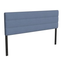 Flash Furniture TW-3WLHB21-BL-K-GG King Channel Stitched Blue Fabric Adjustable Height Headboard