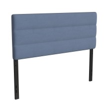 Flash Furniture TW-3WLHB21-BL-Q-GG Queen Channel Stitched Blue Fabric Adjustable Height Headboard
