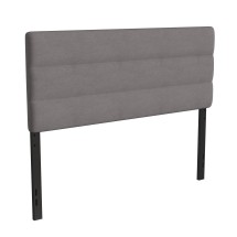 Flash Furniture TW-3WLHB21-GY-Q-GG Queen Channel Stitched Gray Fabric Adjustable Height Headboard