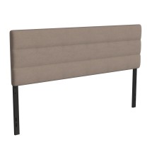 Flash Furniture TW-3WLHB21-TAN-K-GG King Channel Stitched Taupe Fabric Adjustable Height Headboard