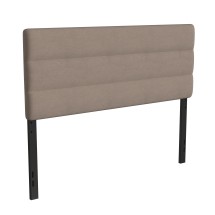 Flash Furniture TW-3WLHB21-TAN-Q-GG Queen Channel Stitched Taupe Fabric Adjustable Height Headboard