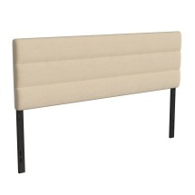 Flash Furniture TW-3WLHB21-W-K-GG King Channel Stitched Cream Fabric Adjustable Height Headboard