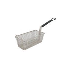 CAC China SPFB-1 Nickel-Plated Fry Basket with Black Handle 11&quot; x 5-3/4&quot; x 4-3/8&quot;