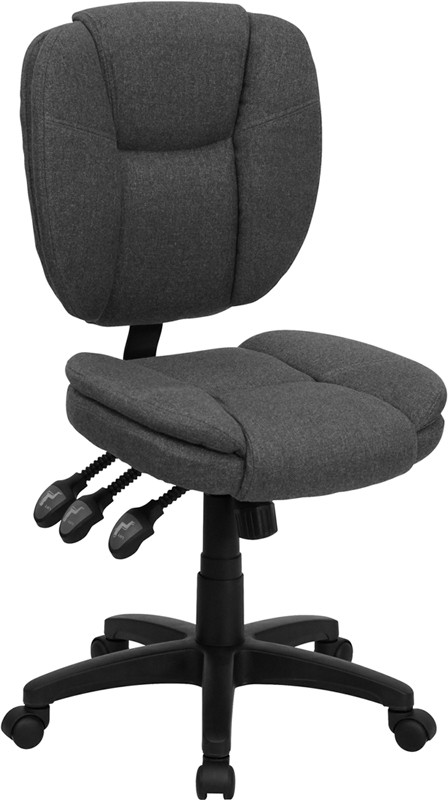 Flash Furniture GO-930F-GY-GG Gray Fabric Multi Function Task Chair