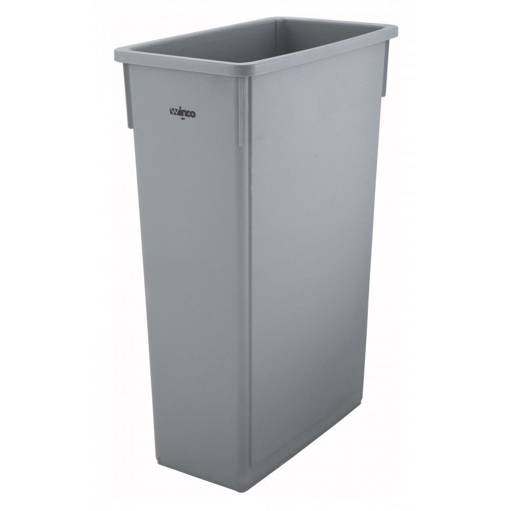 Grey 23-Gallon Slender Trash Can Without Lid - LionsDeal