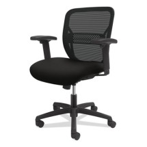 HON Gateway Mid-Back Black Mesh Task Chair with Adjustable Arms