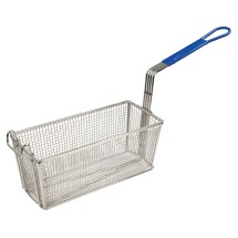 Winco FB-20 Fry Basket with Blue Plastic Handle 13-1/4&quot; x 5-5/8&quot; x 5-7/8&quot;