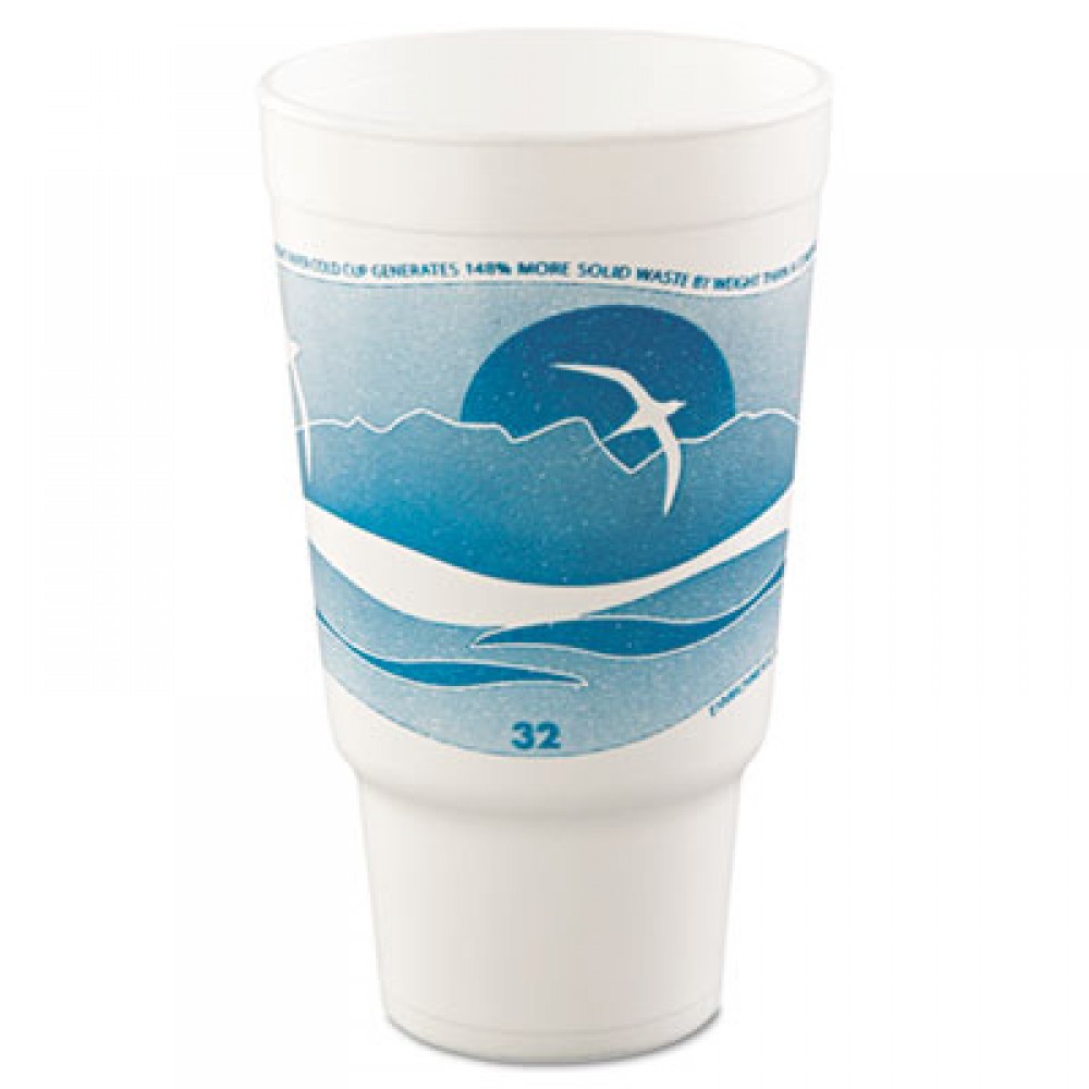 Cafe G 20 oz. Brown/Red/White Disposable Foam Cups Hot/Cold Drinks  (500/Carton)