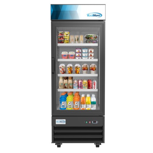 Koolmore MDR-1GD-23C 28" Black One Glass Door Merchandiser Refrigerator
