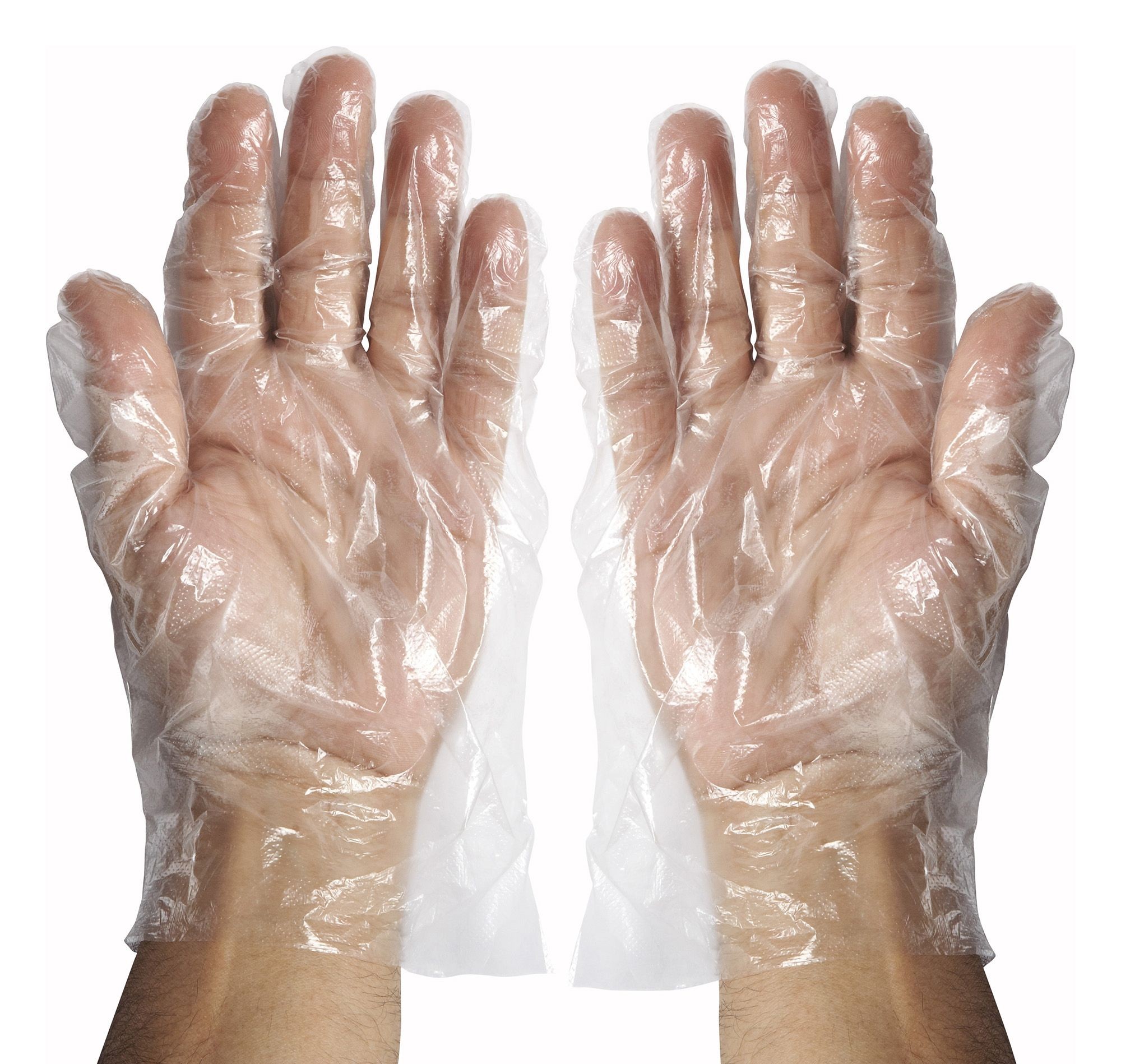 Winco GLP-L Disposable Textured Polyethylene Gloves, Large