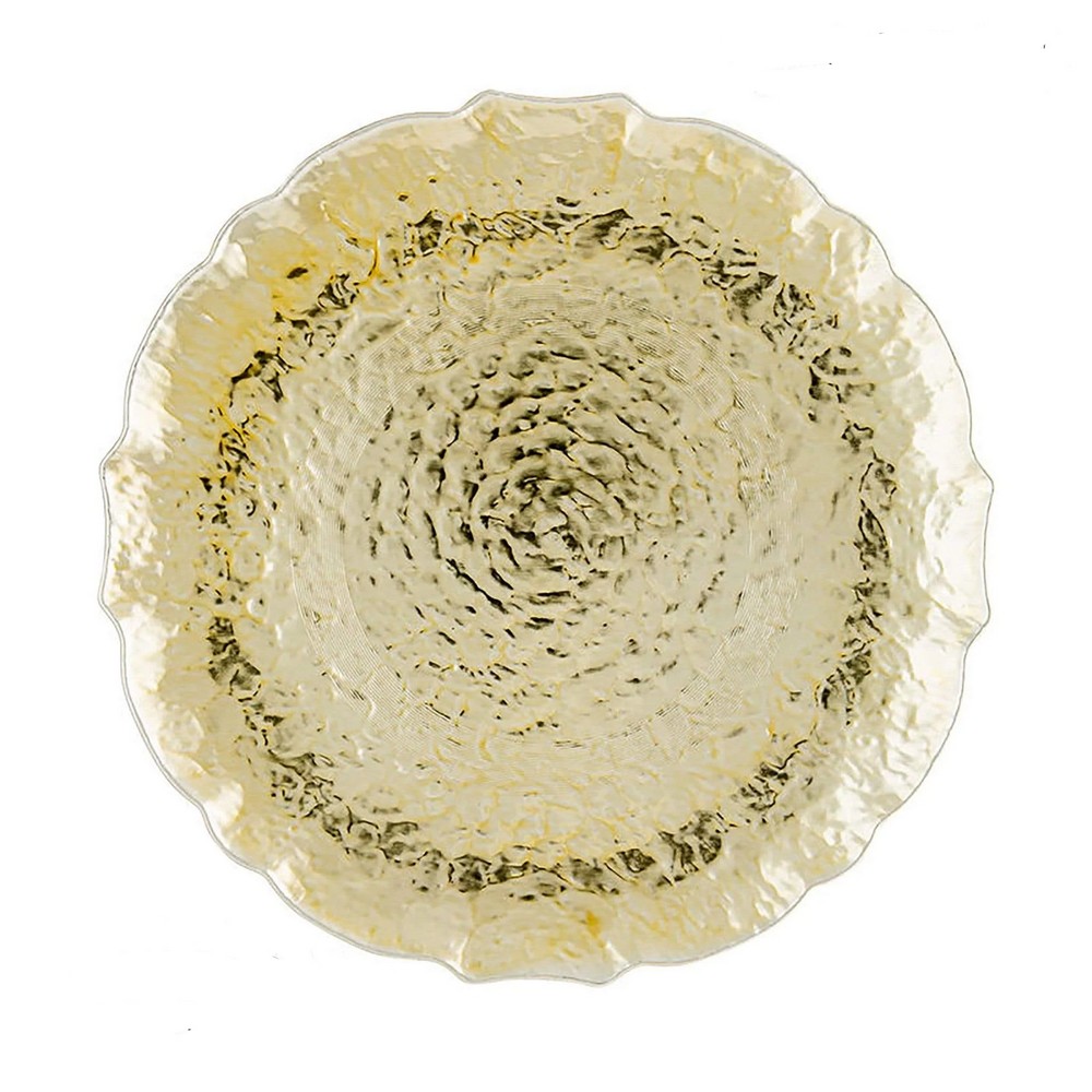 Luxe Party Gold Hammered Plastic Charger Plate 13