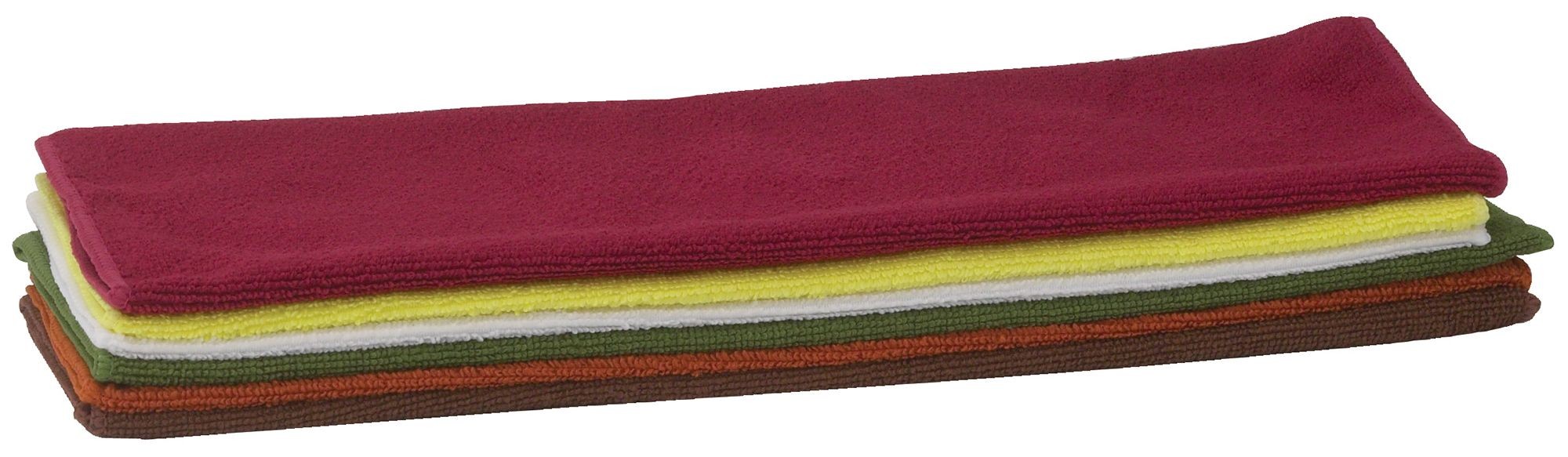 Winco BTM-16AC Microfiber Bar Towel Set, Assorted Colors 16" x 16"