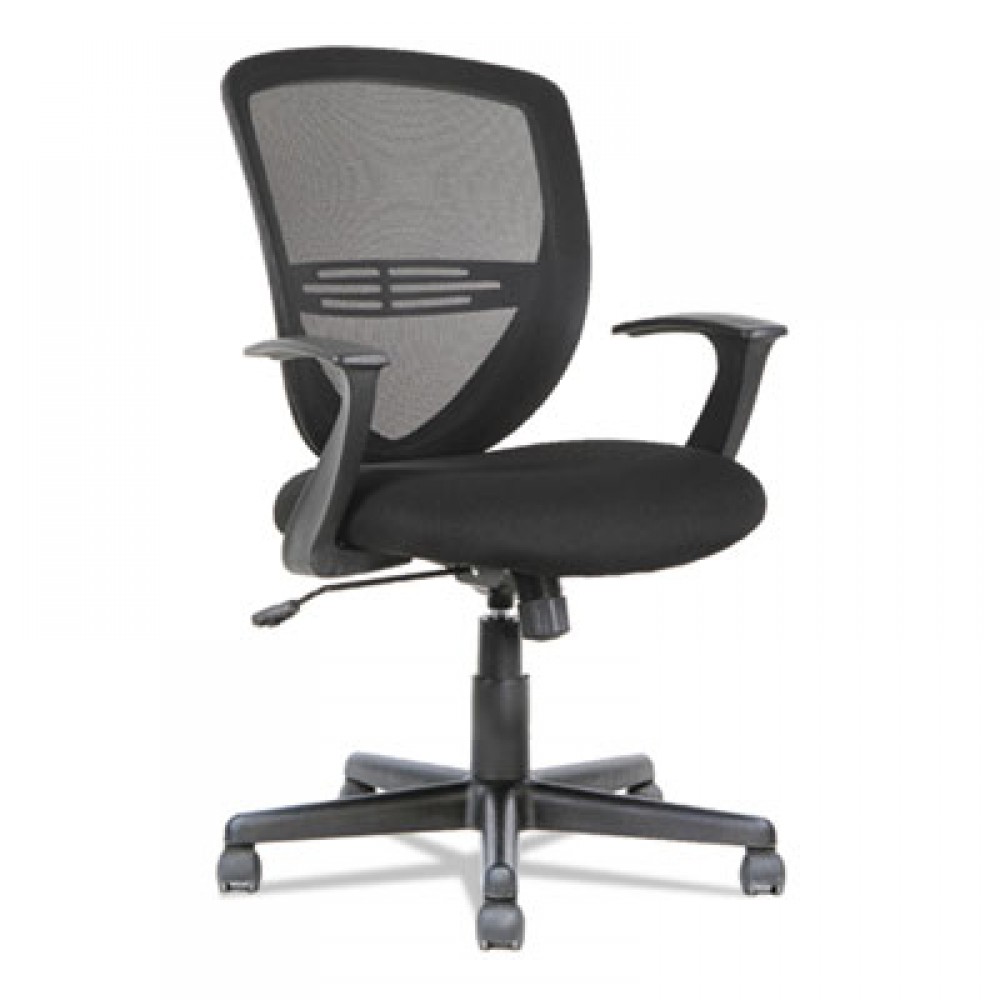 Mid-Back Gray Mesh Padded Swivel Task Office Chair with Chrome Base