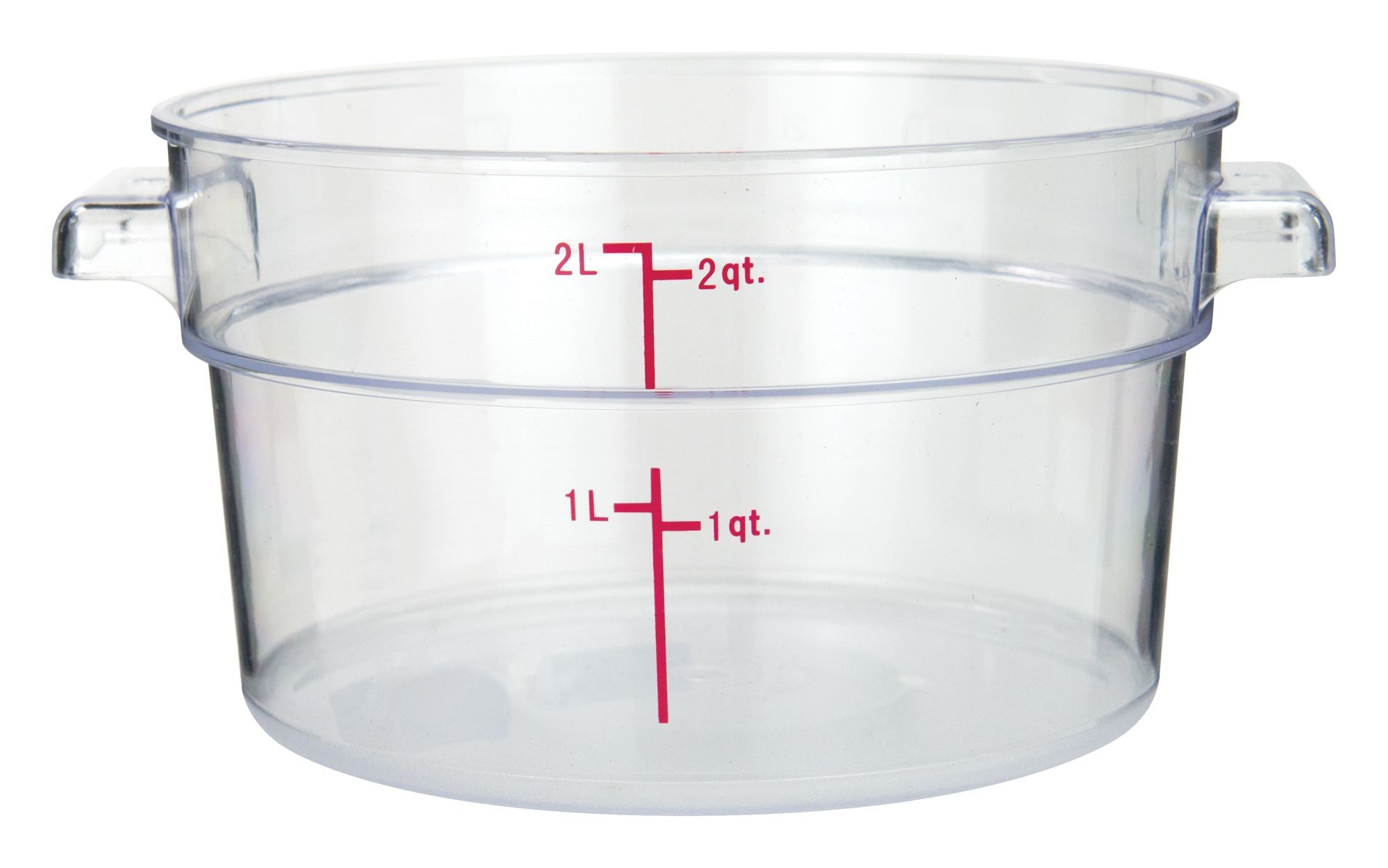TigerChef 8 Quart Commercial Grade Clear Food Storage Square Polycarbonate  Containers With Red Lids 4 Pack