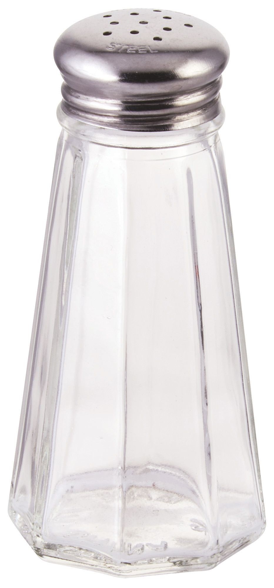 Paneled 3 Oz. Glass Salt Shaker With Mushroom Top - LionsDeal