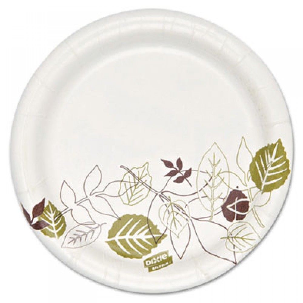 Green Label 6 in. Uncoated Paper Plates in White (1000 Per Case