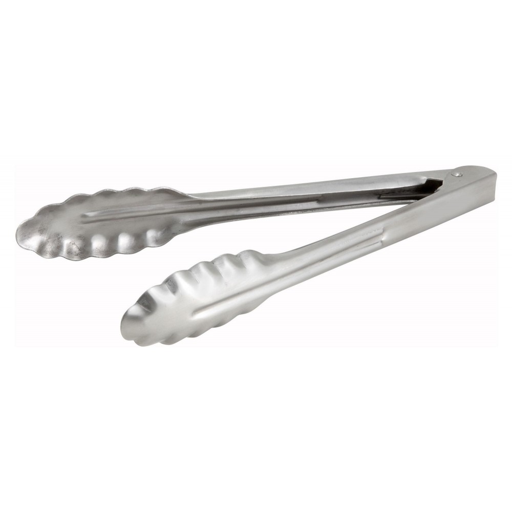 Winco - UT-9HP-G - 9 in Green Tongs 