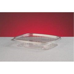 shallow clear plastic container