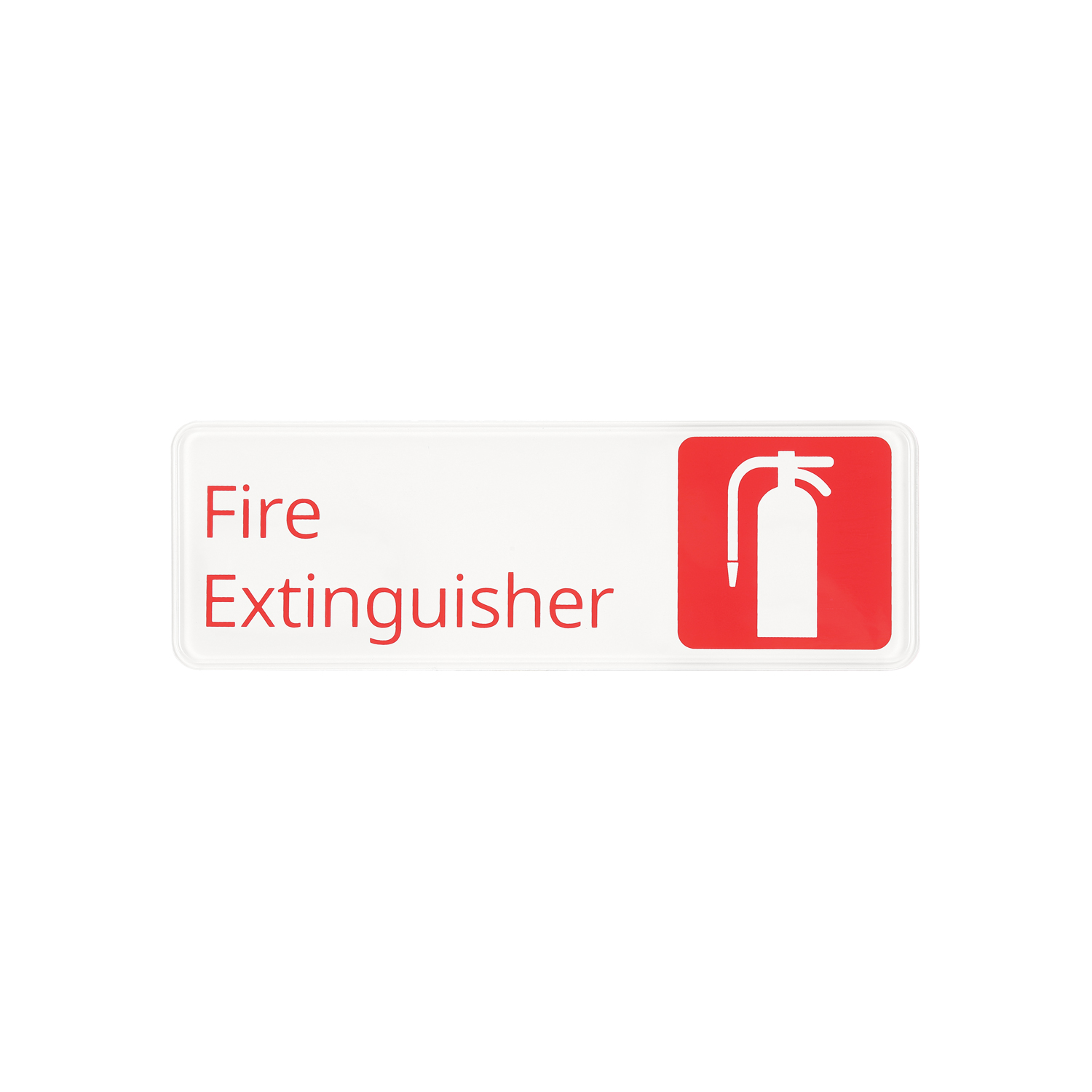 CAC China SCE3-FE21 Compliance Sign English "Fire Extinguisher" White 9" x 3" H