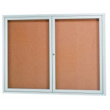 Aarco Products DCC3648R 2 Door Indoor Enclosed Bulletin Board Cabinet with Aluminum Frame, 48&quot;W x 36&quot;H