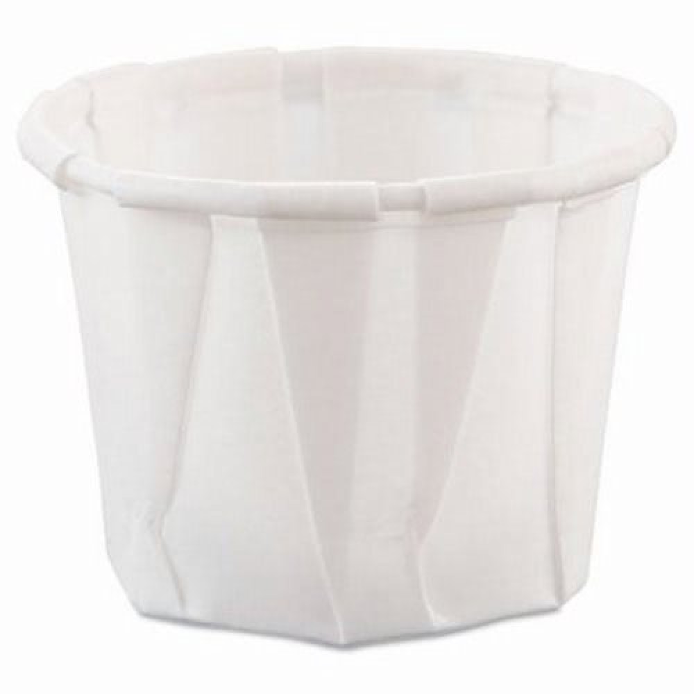 Solo Paper Portion Cups, 4 oz, White, 250/Bag, 20 Bags/Carton