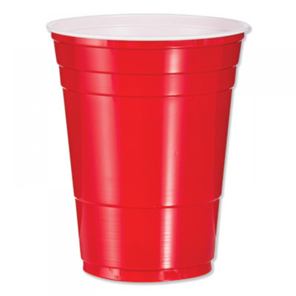 Solo Plastic Party Cold Cups, 16 oz., Red, 50/Pack - LionsDeal