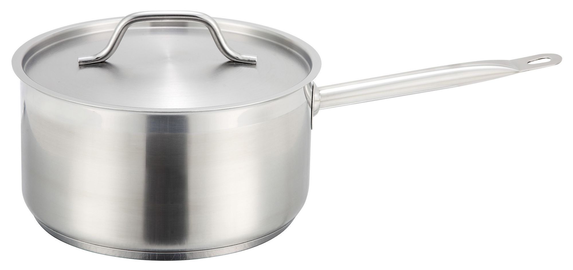 Stainless Steel 4-1/2-Qt Master Cook Sauce Pan With Cover (5 mm aluminum  core, NSF) - LionsDeal