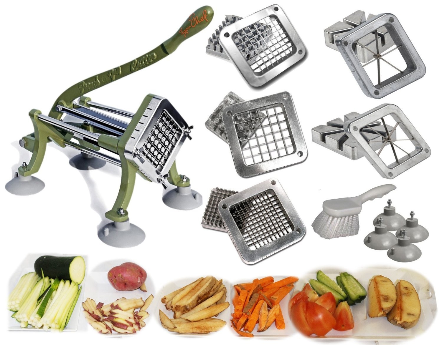 TigerChef Heavy Duty French Fry Cutter Complete Set - LionsDeal