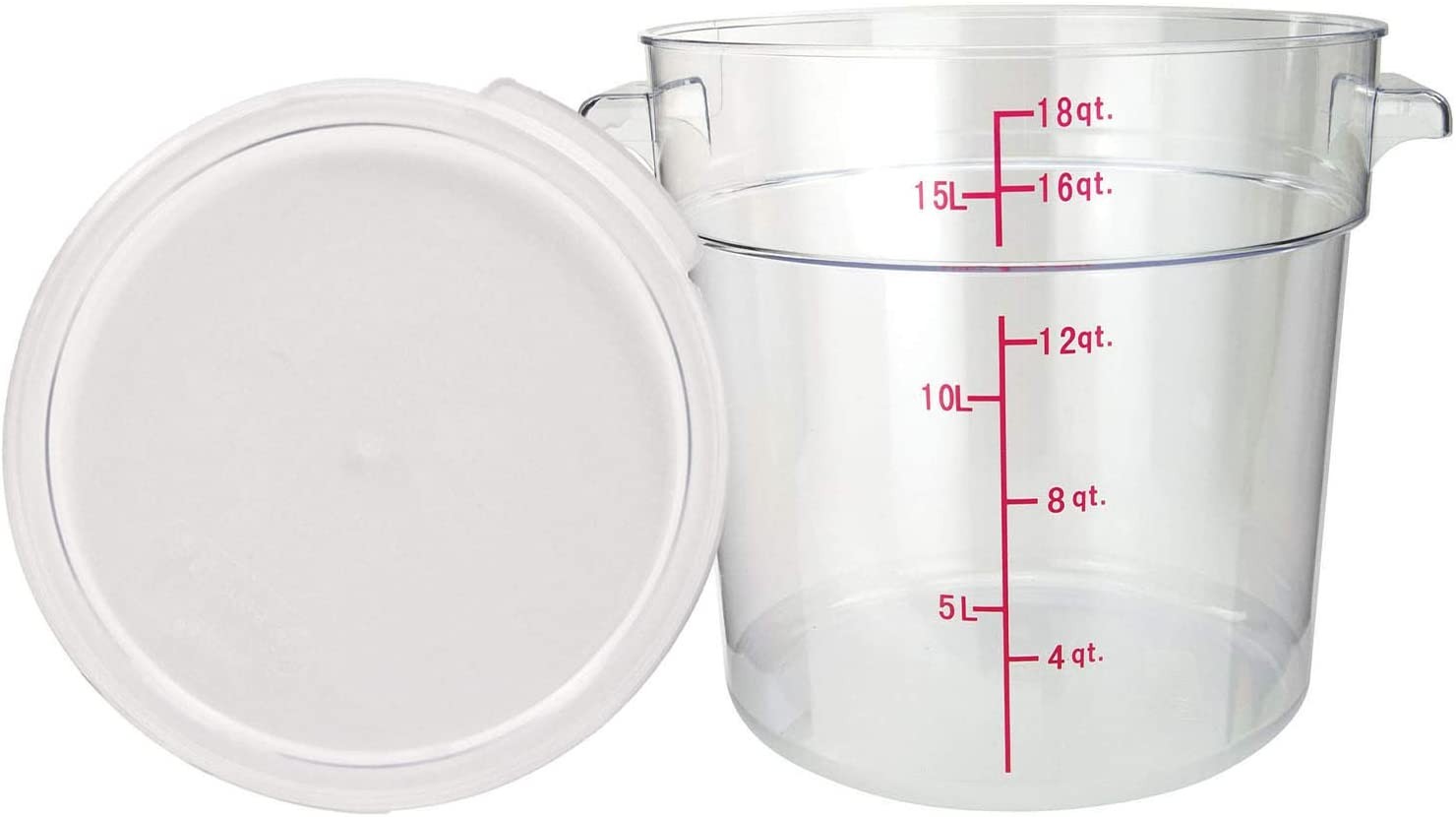 Round Storage Container, Clear Polycarbonate
