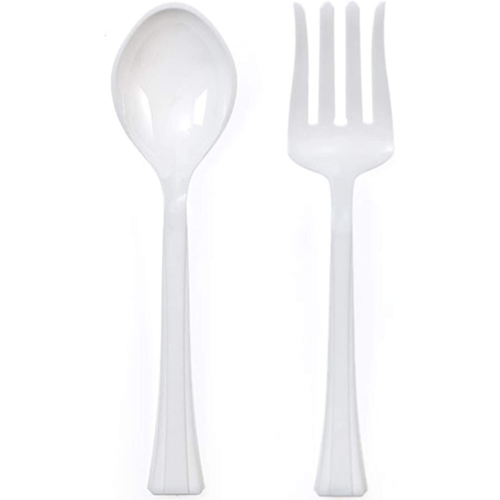 TigerChef Heavy Duty Disposable Clear Plastic Serving Utensils