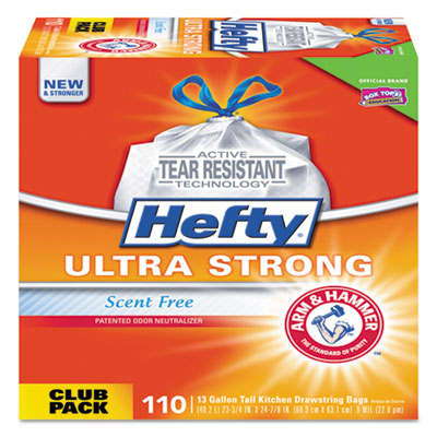 Hefty Tear Resistant Heavy Duty Trash Bags 39 gal. (Pack of 28