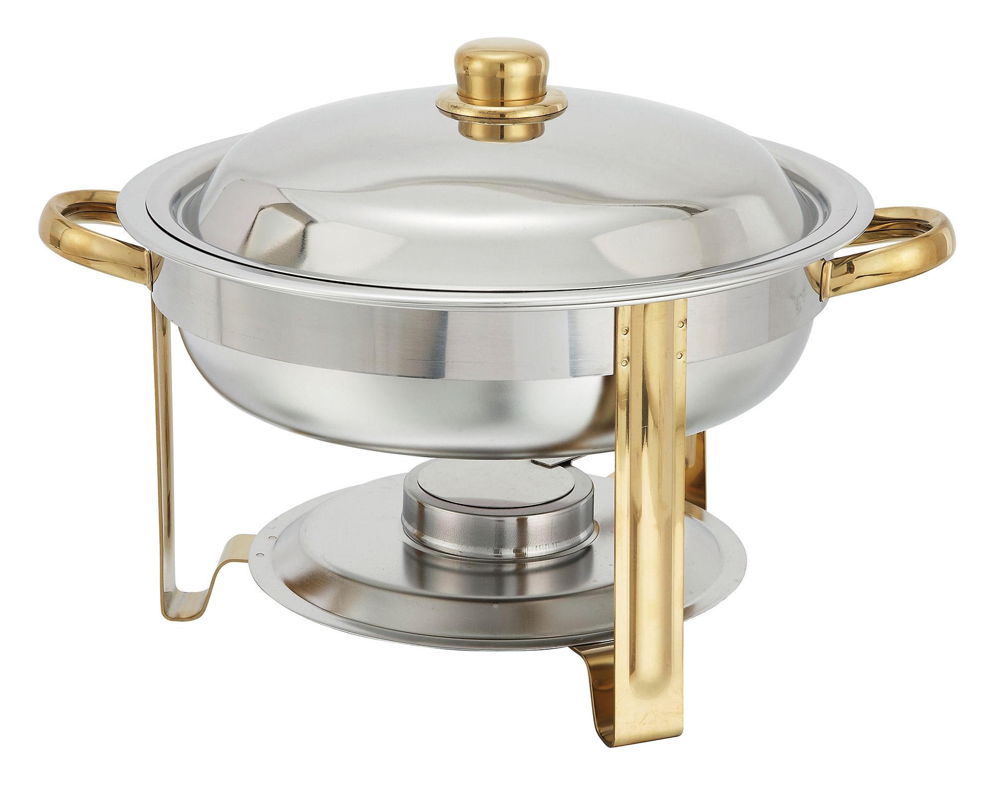 Round Chafing Dish Stainless Steel Chafer Food Warmer Food Container  Restaurant