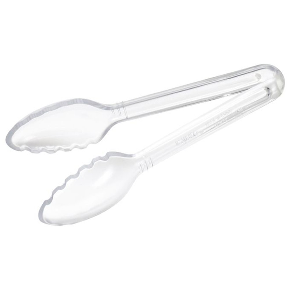 Winco CVST-9C Clear 9 Polycarbonate Serving Tongs - LionsDeal