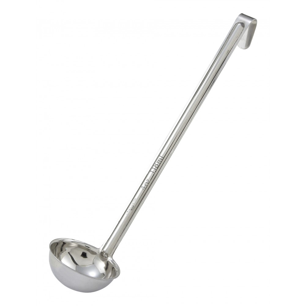 Choice 4 oz. One-Piece Stainless Steel Ladle