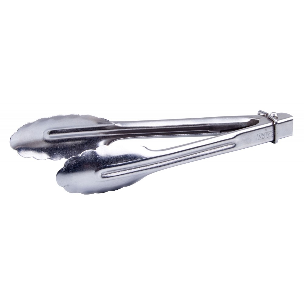 Winco (UT-9LT) 9 Medium Weight Stainless Steel Utility Tongs